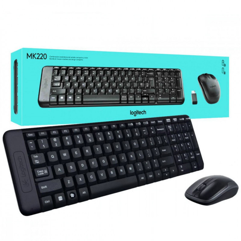 Pack Clavier + Souris sans fil LOGITECH MK200 Azerty 