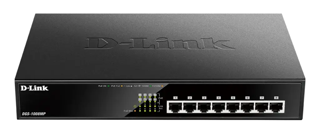 8-port 10/100/1000Base-T Unmanaged PoE Switch  / 1 