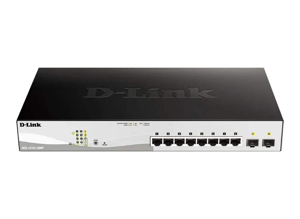 8 GIGA PoE + 2 SFP ports Smart  130W