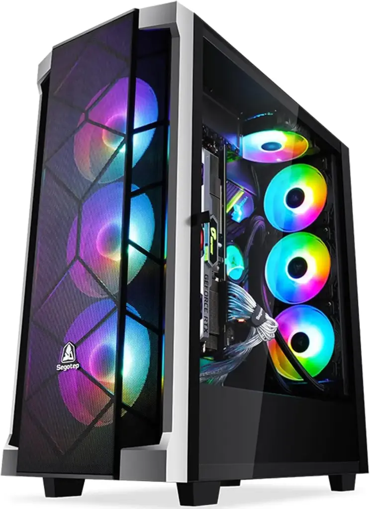 Segotep PHOENIX T1 black (sans ventilateurs ) supporte  5 ventilateurs de 14 cm
