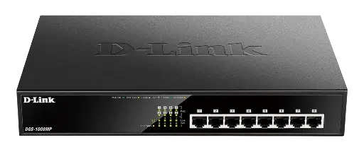 [DGS-1008MP] 8-port 10/100/1000Base-T Unmanaged PoE Switch  / 1 