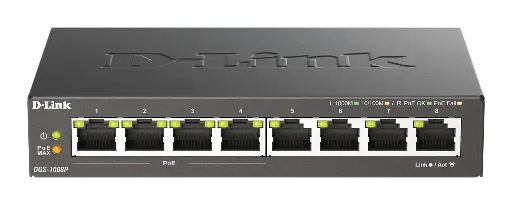 [DGS-1008P/E] 8-port 10/100/1000Base-T Unmanaged Switch with 4 P 