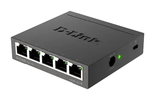 [DGS-105/E] 5-port 10/100/1000Base-T Unmanaged Metal Desktop 
