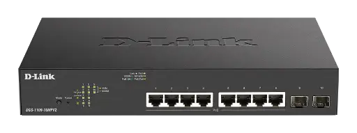 [DGS-1100-08P/E] 8 port 10/100/1000Mbps PoE Easy Smart green switch