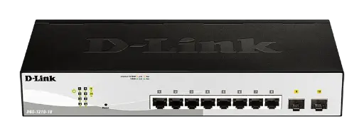 [DGS-1210-10] 8 Port 10/100/1000Base-T ports + 2 SFP ports 