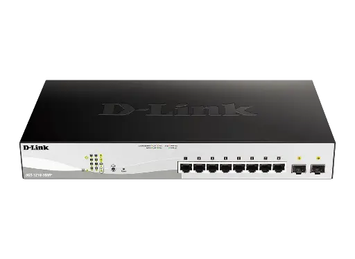 [DGS-1210-10MP] 8 GIGA PoE + 2 SFP ports Smart  130W