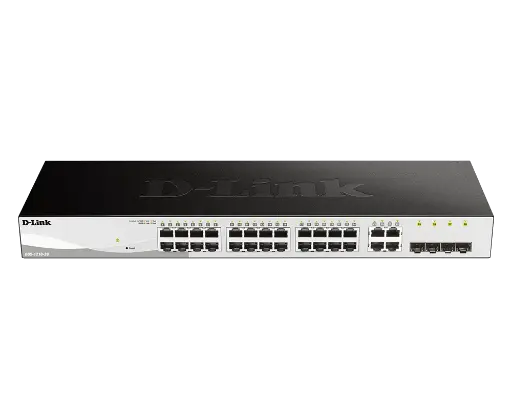 [DGS-1210-28/E] 24-Port 10/100/1000Base-Twith 4 SFP Smart Switch