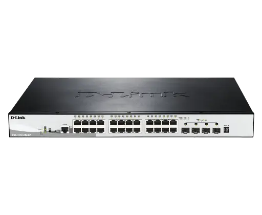 [DGS-1510-28XMP] 24 Ports 10/100/1000Base-T PoE370W 4 x 10G SFP+ po 