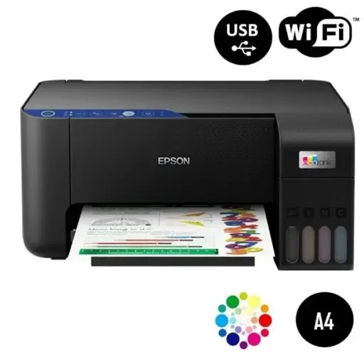 [C11CJ67409] EPSON L3251 Couleur A4_3-en-1 WIFI  inclus 5 bouteilles 103 