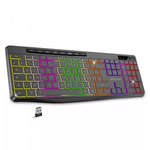 [CLA-310BK] ADVANCE CLAVIER SANS FIL RGB RECHARGEABLE NOIR 
