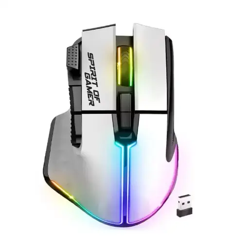 [S-PM5RFWT] SOG SOURIS SANS FIL PRO-M5 RGB 800DPI WHITE