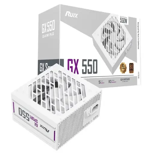 [Ruix-GX550-W] Ruix gaming GX550 Bronze 80+550 Watt White
