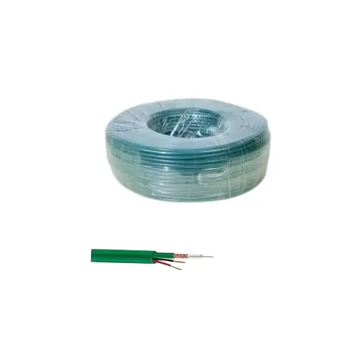 [KX6-2C-100] Câble Coaxial KX6 + Alimentation CENTER CABLE / Bobine 100m 