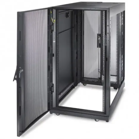 [B24U-6.6  B24U-6.6] Armoire 24U 600x600 Porte vitré Chassis sur 4 roues  