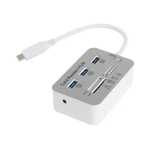 HUB USB 3,0 TYPE C+LECTEUR DE CARTE