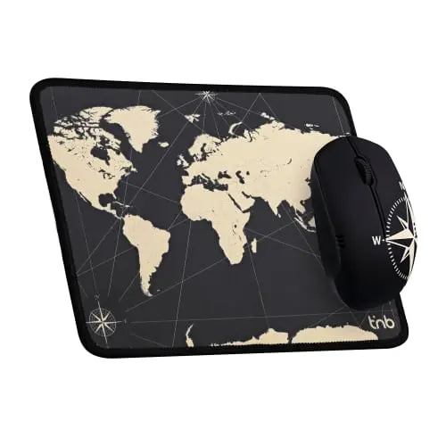 [BUMWXTRAVEL] PACK SOURIS SANS FIL + TAPIS DESIGN TRAVEL