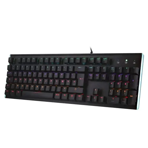 [KY400M] Clavier gamer mécanique ELYTE KY-400M Retroeclairage Rainbow a 12 modes colores  104 Touches (6 touches anti-ghosting) Brown switches 